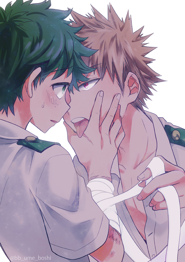 midoriya izuku and bakugou katsuki (boku no hero academia) drawn by ume_(326310)