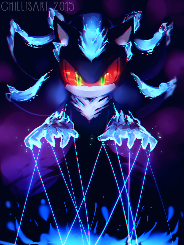 mephiles the dark (sonic and 1 more) drawn by spacecolonie