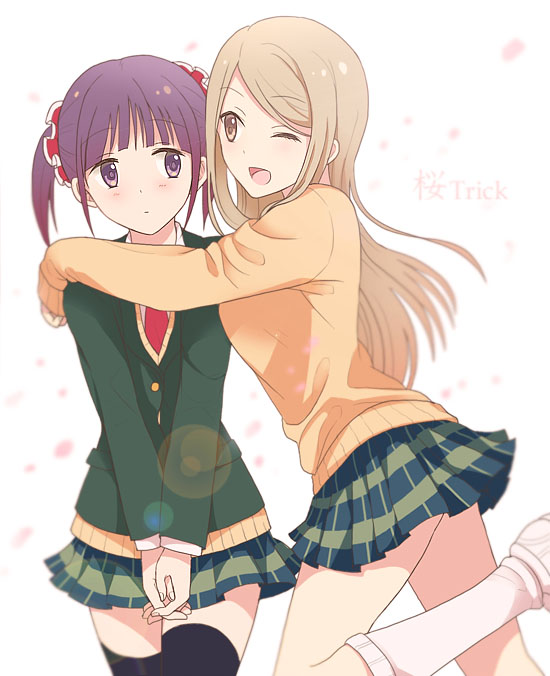 noda kotone and minami shizuku (sakura trick) drawn by nikke_(tk2012)