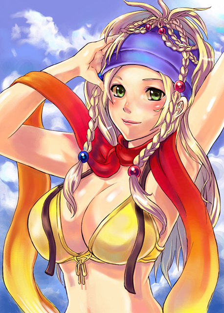 rikku and thief (final fantasy and 2 more) drawn by tsukisawa