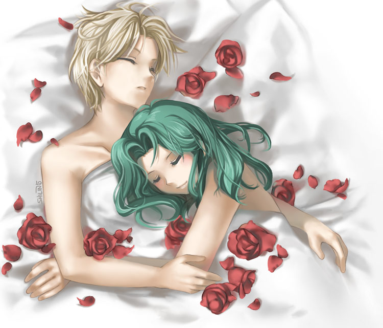 ten'ou haruka and kaiou michiru (bishoujo senshi sailor moon) drawn by shilin