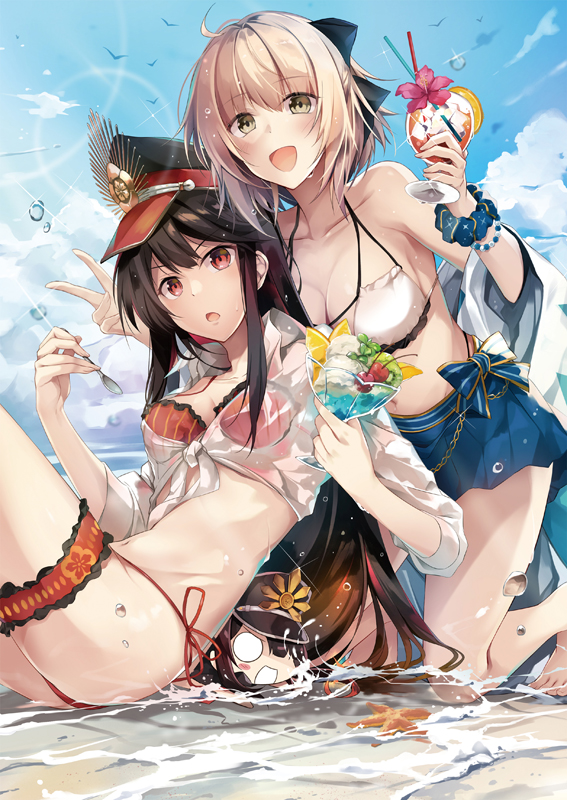 okita souji and oda nobunaga (fate and 2 more) drawn by hirai_yuzuki