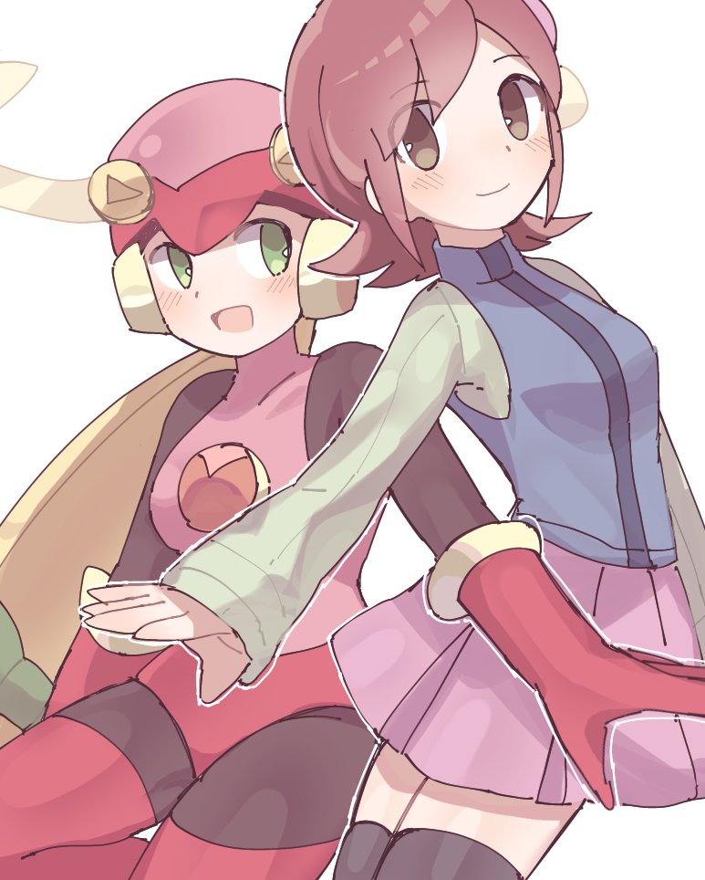 roll.exe and mayl sakurai (mega man and 1 more) drawn by han0579