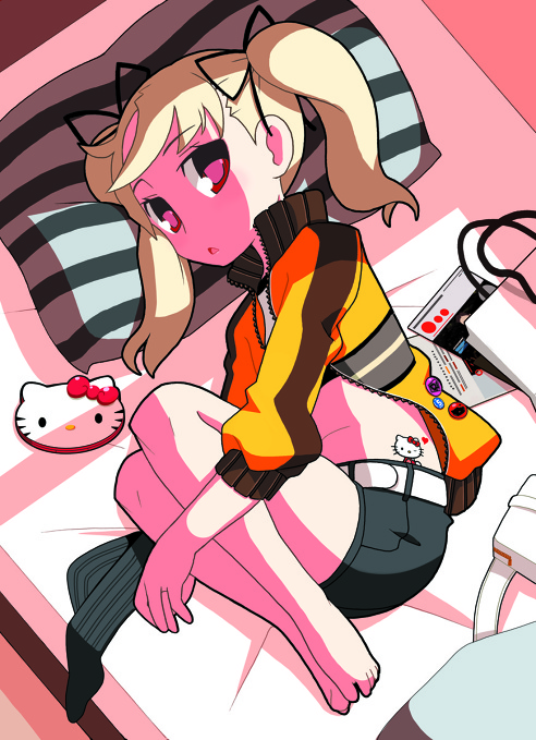 hello kitty and amakaze misaki (sanrio and 2 more) drawn by imaizumi_teruhiko