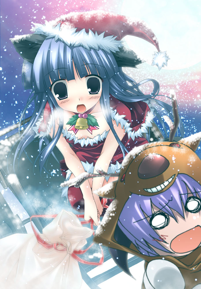 furude rika and hanyuu (higurashi no naku koro ni) drawn by tororo_(toriaezu)