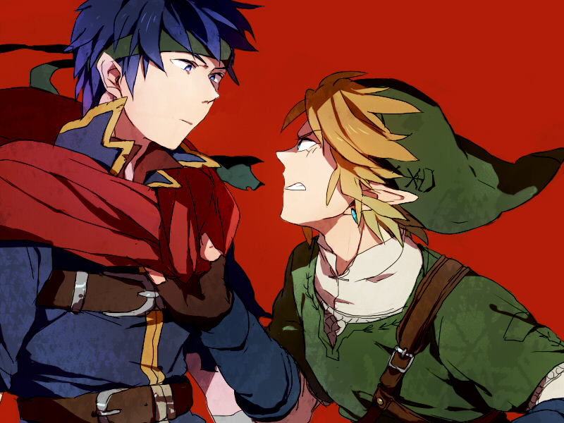 link and ike (fire emblem and 4 more) drawn by azkn