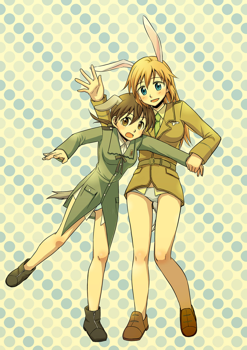 gertrud barkhorn and charlotte e. yeager (world witches series and 1 more) drawn by niina_ryou