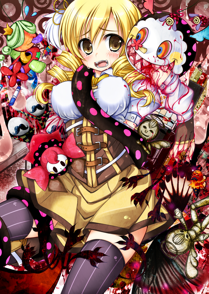 tomoe mami, charlotte, pyotr, daniyyel+jennifer, adelbert, and 1 more (mahou shoujo madoka magica) drawn by ooji_cha
