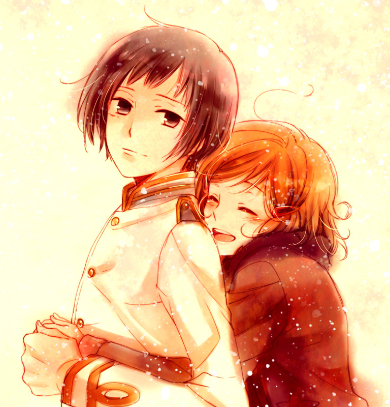 japan and america (axis powers hetalia) drawn by shiramatsu