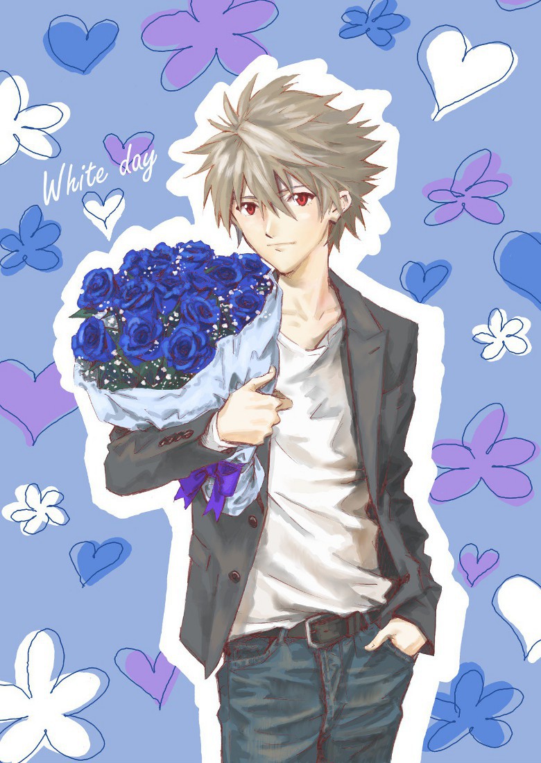 nagisa kaworu (neon genesis evangelion) drawn by mc_(k0111s)
