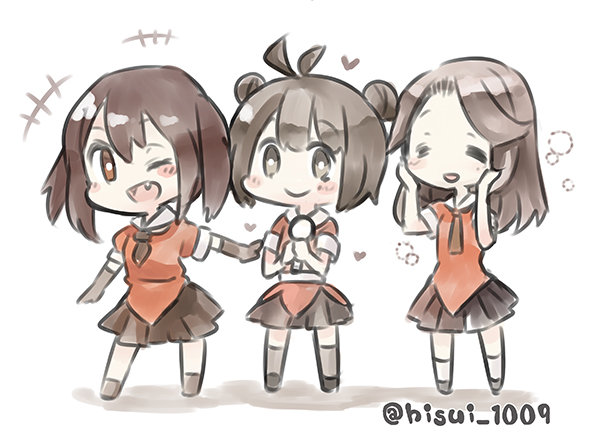 sendai, naka, and jintsuu (kantai collection) drawn by hisui_(kimochi)