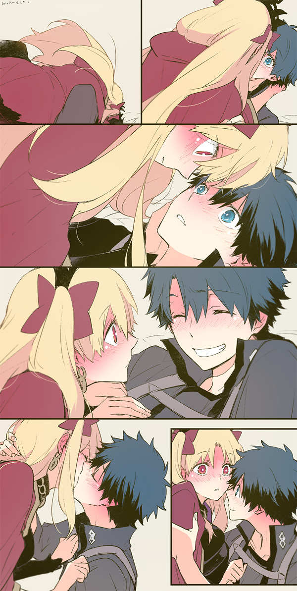 fujimaru ritsuka and ereshkigal (fate and 1 more) drawn by azumi_(myameco)