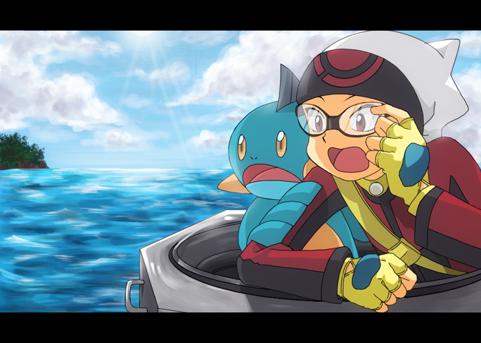 brendan and marshtomp (pokemon and 1 more) drawn by eioai