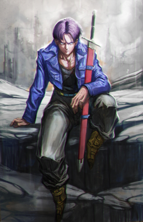 trunks (dragon ball and 1 more) drawn by longai