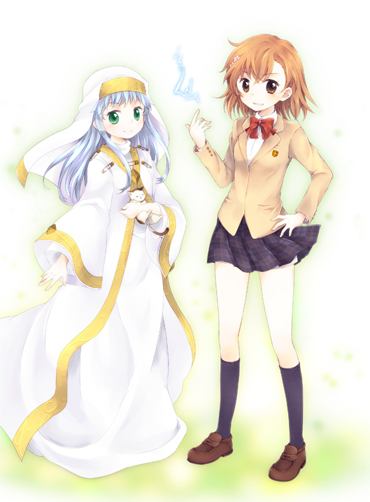 misaka mikoto, index, and sphinx (toaru majutsu no index) drawn by nae_(rno)