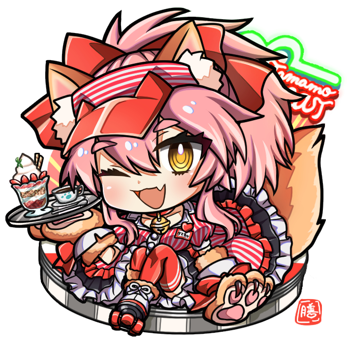 tamamo and tamamo cat (fate and 1 more) drawn by ichizen_keiki