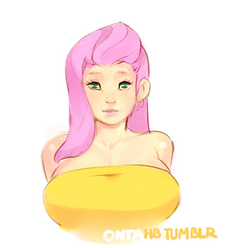 fluttershy (my little pony and 1 more) drawn by doxy