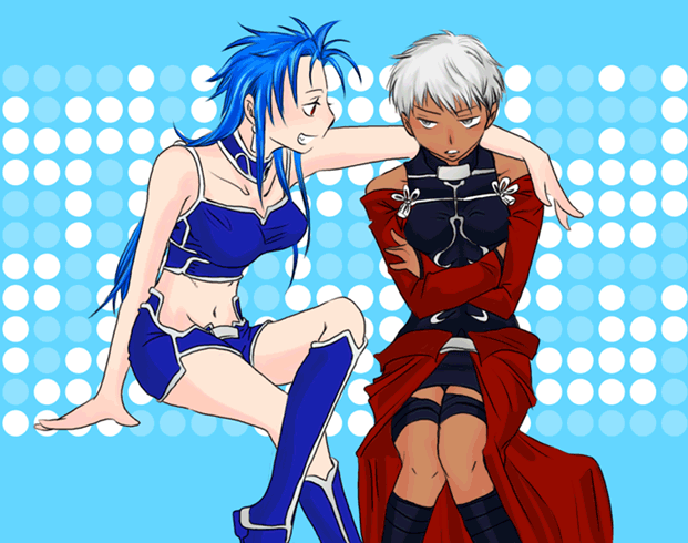 cu chulainn and archer (fate and 1 more)
