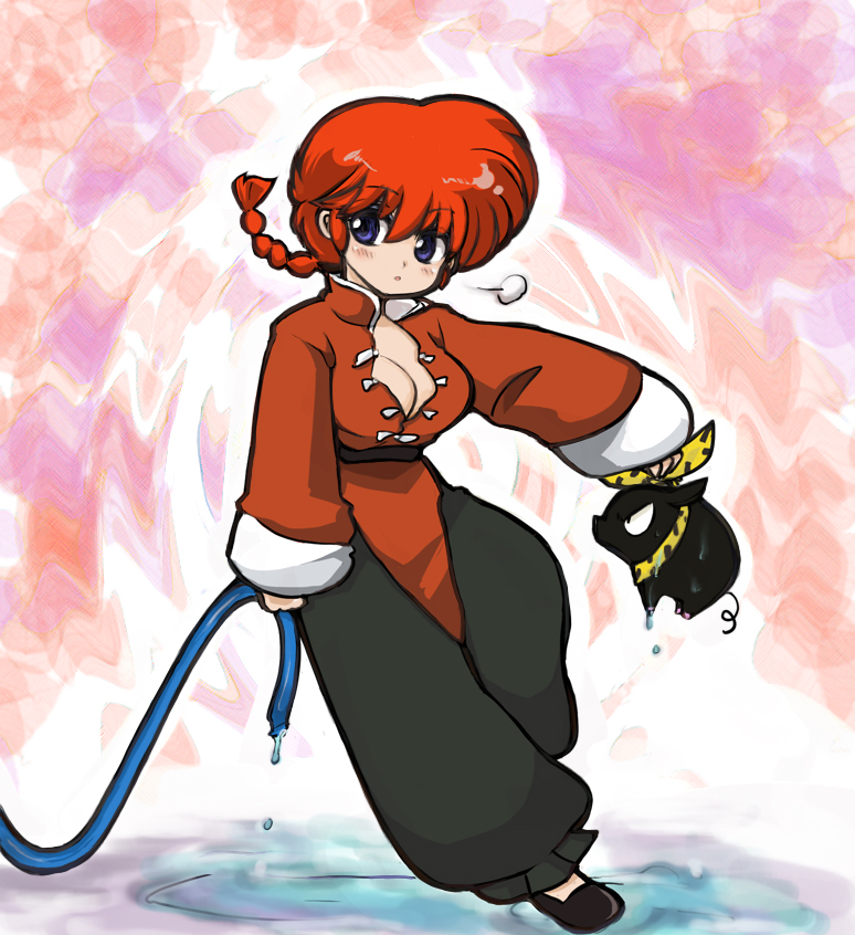 ranma-chan and p-chan (ranma 1/2) drawn by momo&a