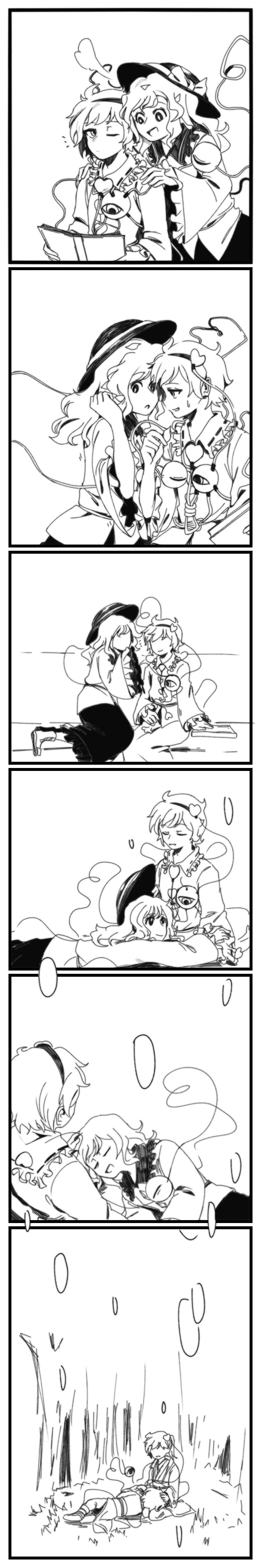 komeiji koishi and komeiji satori (touhou) drawn by starjinxin
