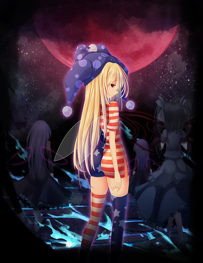 clownpiece and zombie fairy (touhou) drawn by z.o.b