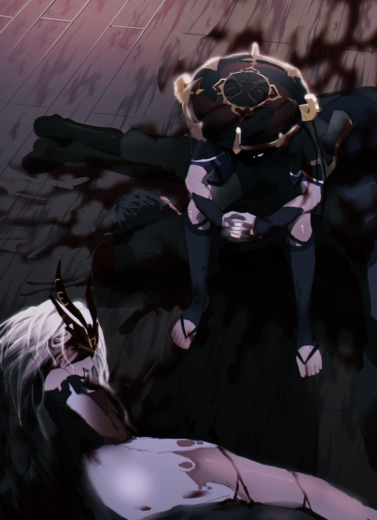 scaramouche and signora (genshin impact) drawn by 1220_(fowlr)