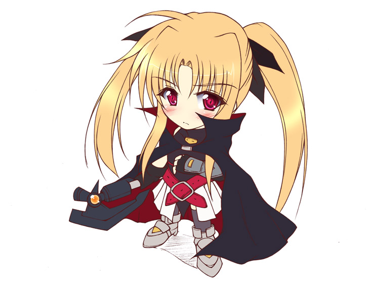 fate testarossa and bardiche (lyrical nanoha and 2 more) drawn by uminchu