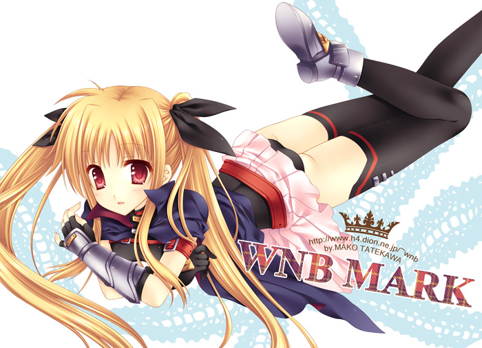 fate testarossa (lyrical nanoha and 2 more) drawn by tatekawa_mako and wnb_mark