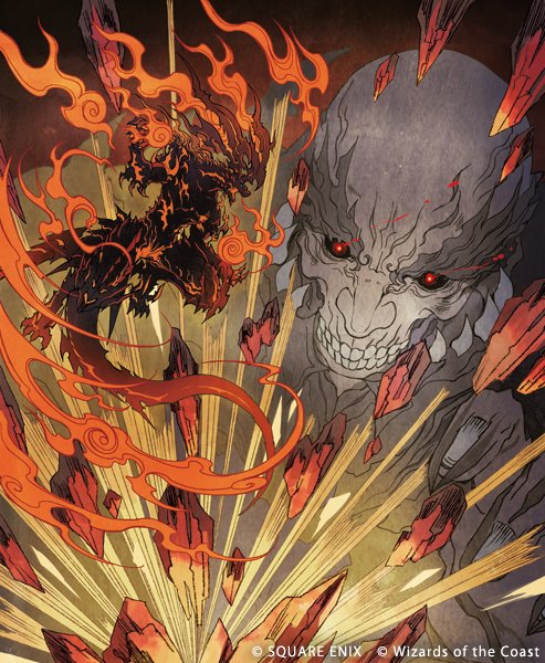 ifrit and titan (final fantasy and 2 more) drawn by hagiya_kaoru
