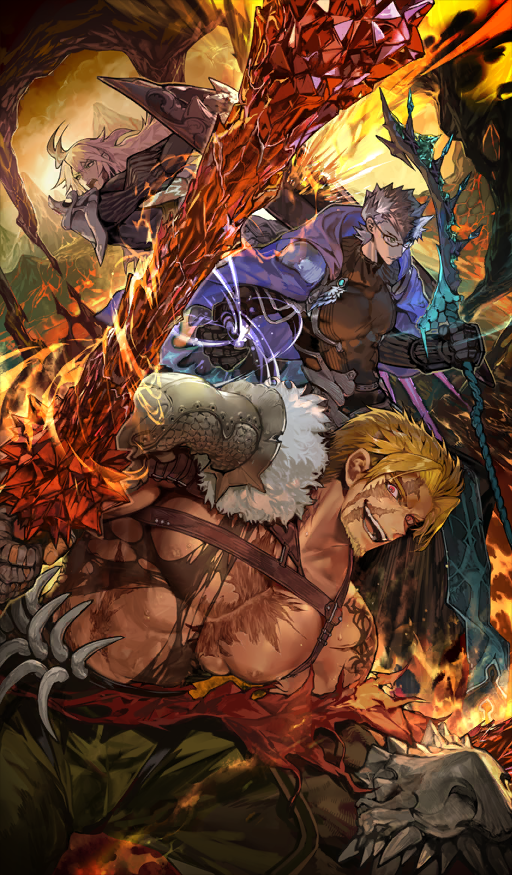 siegfried, sigurd, and beowulf (fate and 1 more) drawn by suzuhi_(fullprayer)