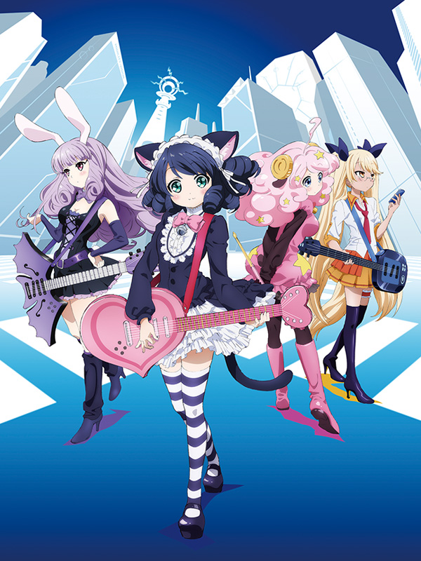 cyan, retoree, chuchu, moa, and strawberry heart (show by rock!!)