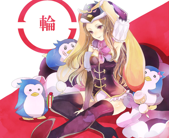 takakura himari, princess of the crystal, penguin 3-gou, penguin 2-gou, and penguin 1-gou (mawaru penguindrum) drawn by sakuragi_kei