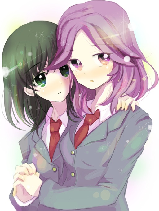 touyoko momoko and kajiki yumi (saki) drawn by hiwari