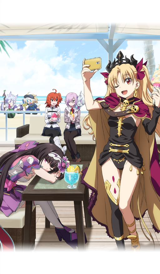 fou, assassin, osakabehime, mysterious neco x, and mysterious neco z (fate and 2 more) drawn by hirose_tomohito and morita_kazuaki