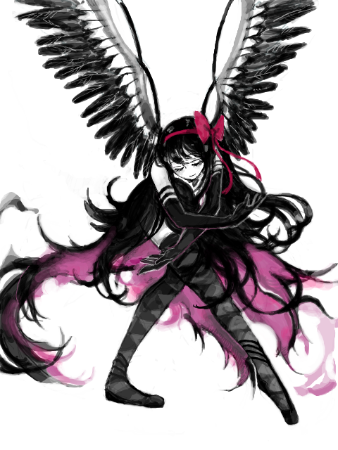 akemi homura and akuma homura (mahou shoujo madoka magica and 1 more) drawn by desutoro