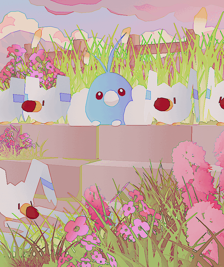 wingull and swablu (pokemon and 1 more) drawn by kcamberart