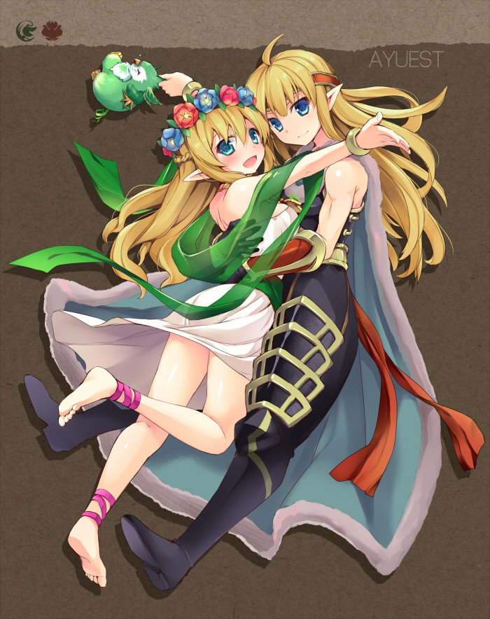 freyja and freyr (puzzle & dragons) drawn by bankoku_ayuya