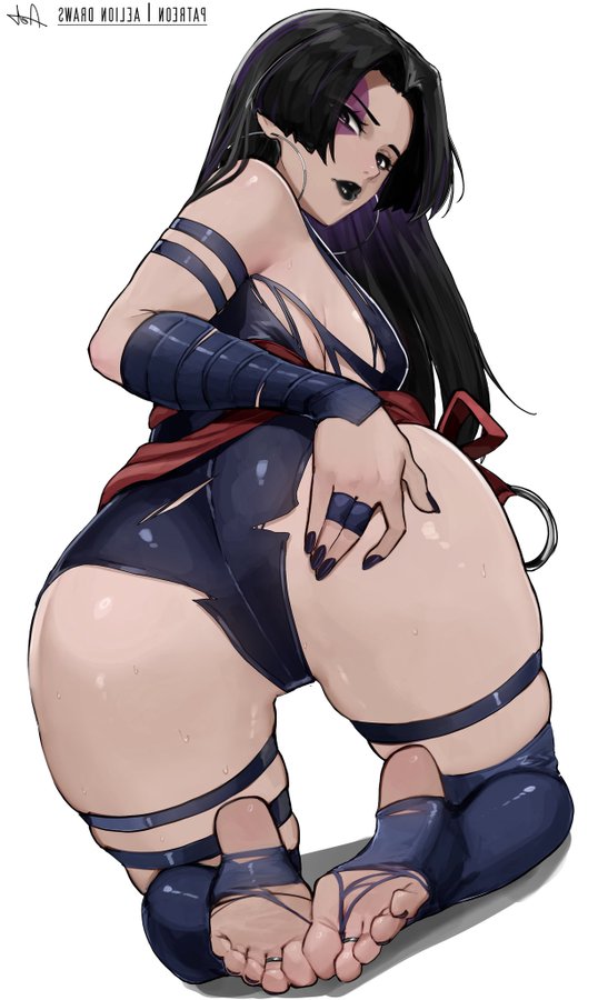 psylocke (marvel and 2 more) drawn by aelion_draws