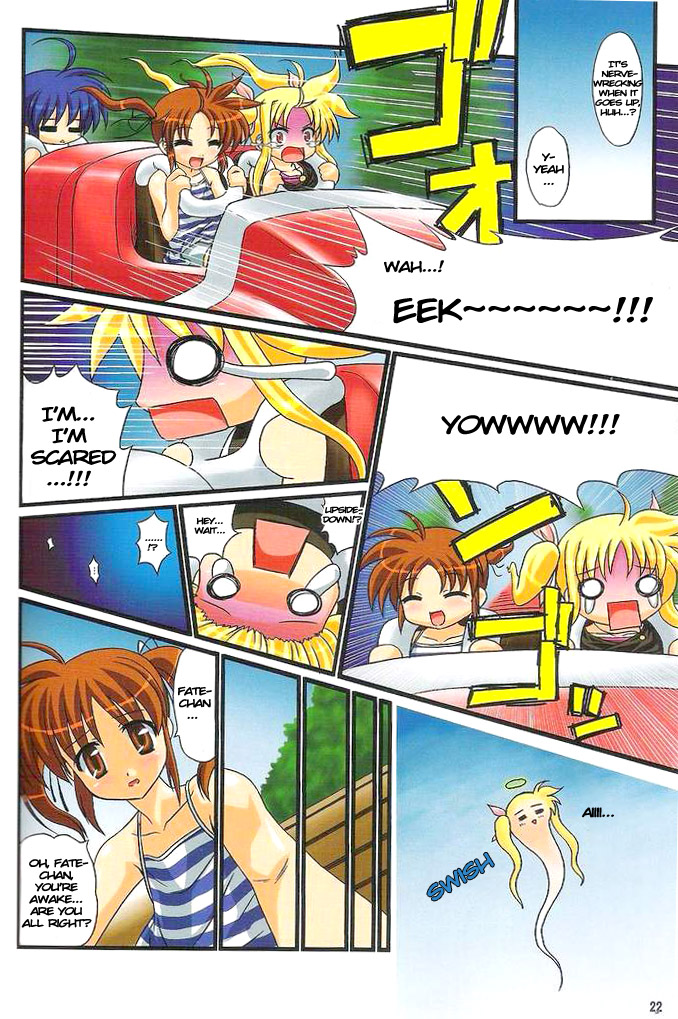 fate testarossa and takamachi nanoha (lyrical nanoha and 1 more) drawn by kakitsubata_tsukune