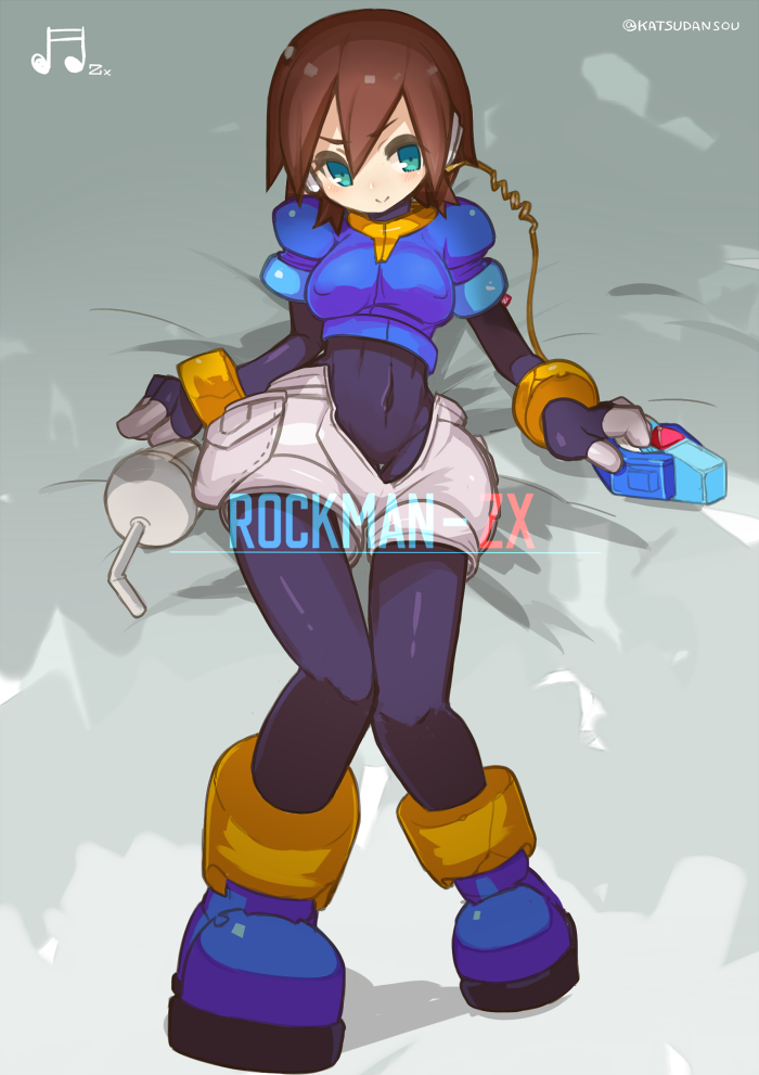 aile and model x (mega man and 1 more) drawn by katsudansou