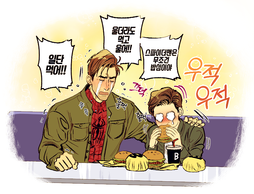 peter parker and peter b parker (marvel and 5 more) drawn by jungyun99