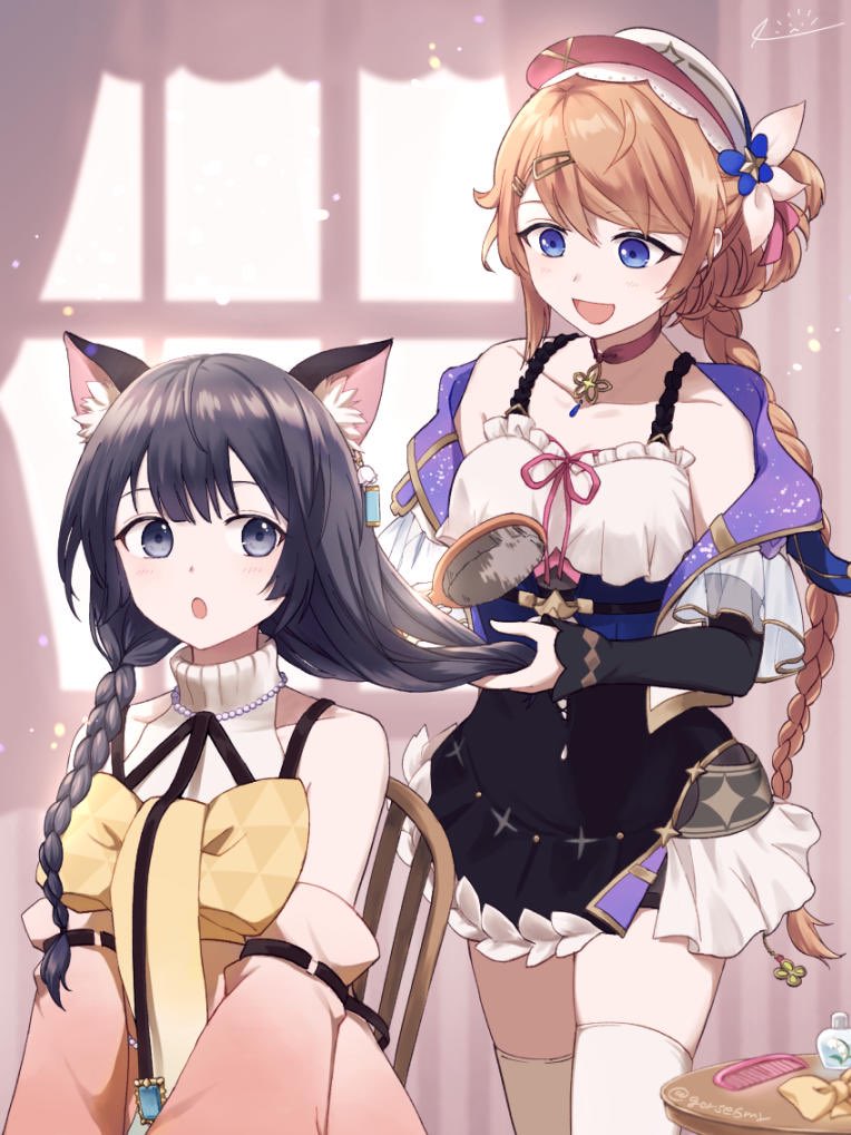 resna sternenlicht and izana kokoschka (atelier and 1 more) drawn by hari_(gorse6my)