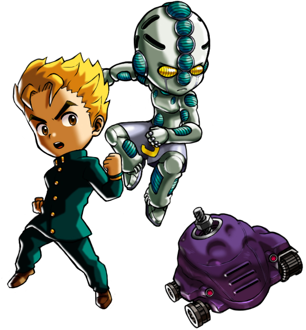 hirose koichi, echoes, and sheer heart attack (jojo no kimyou na bouken and 1 more) drawn by tonpii