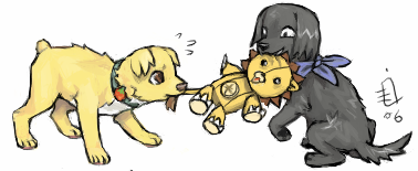 kon, kurosaki karin, and kurosaki yuzu (bleach) drawn by emlan