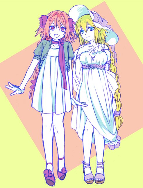 jeanne d'arc and astolfo (fate and 1 more) drawn by hizuki_aya
