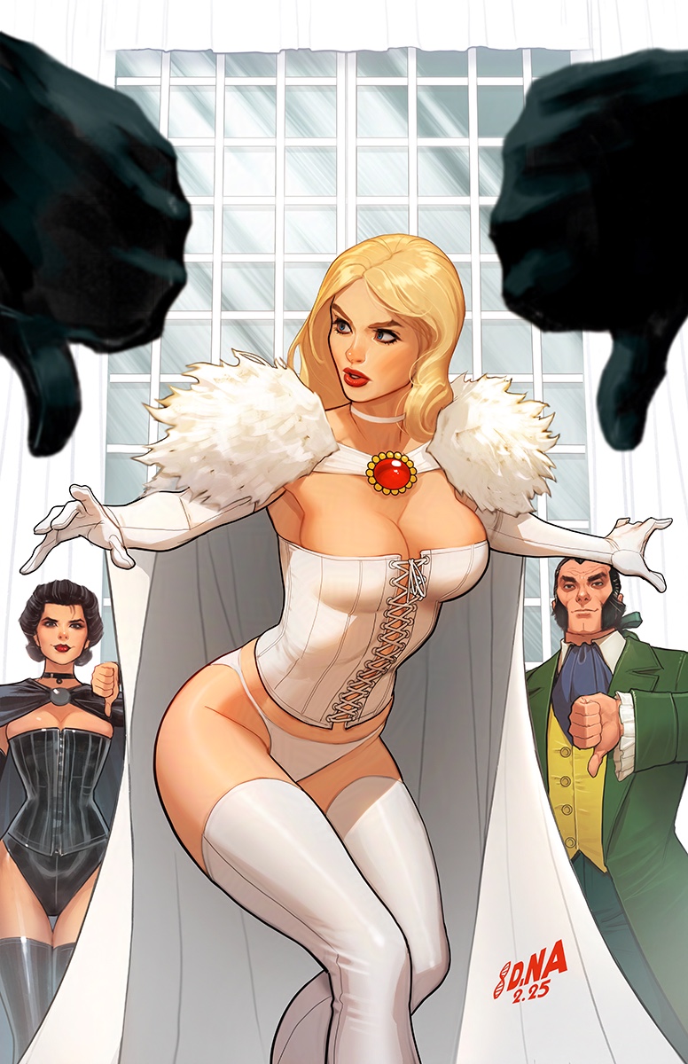 emma frost and sebastian shaw (marvel and 1 more) drawn by david_nakayama