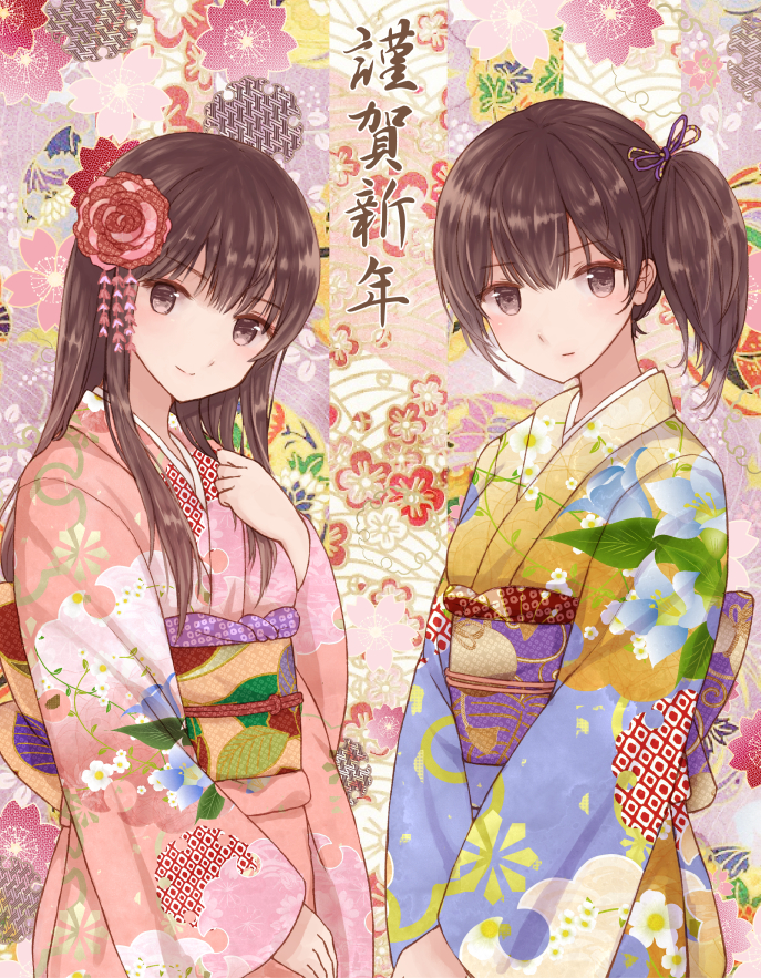 kaga and akagi (kantai collection) drawn by nagidango