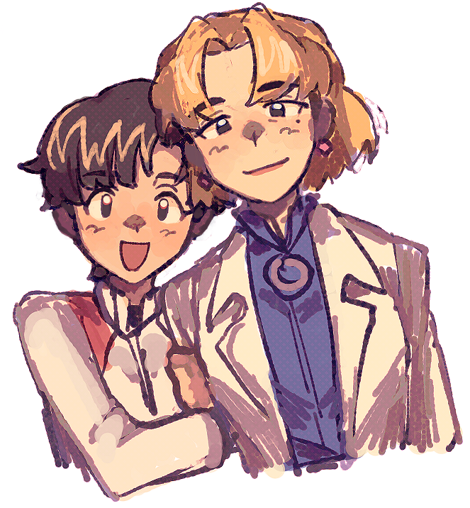 akagi ritsuko and ibuki maya (neon genesis evangelion) drawn by malan