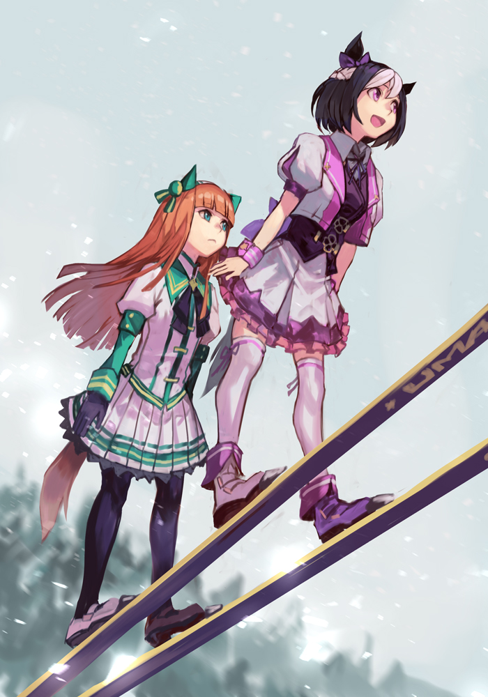 silence suzuka and special week (umamusume) drawn by hungry_clicker
