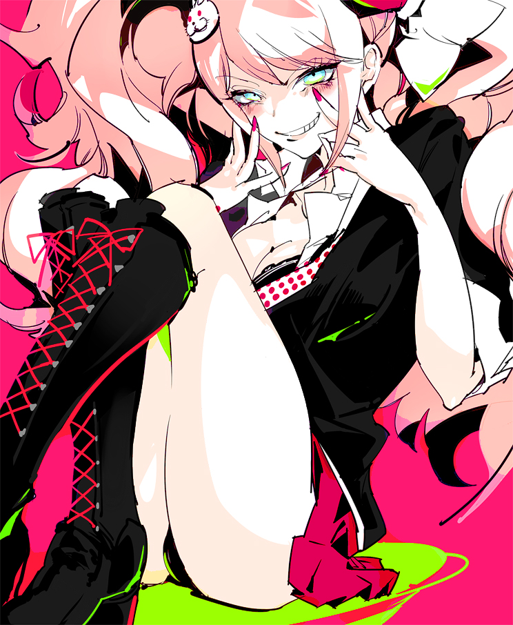 enoshima junko (danganronpa and 1 more) drawn by yukizen